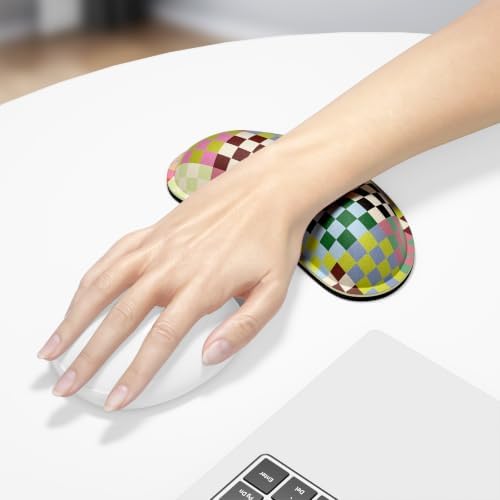 Dapesuom Mouse Wrist Rest, Cute Ergonomic Memory Foam Mouse Wrist for Computer Desk Mats Support, Hand Rest Pad Cushion for Gaming, Office, Laptop, Men, Women, Pain Relief & Easy Typing, Vintage Multi