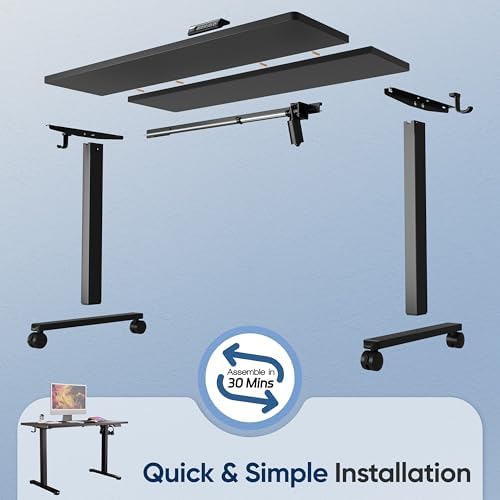 Monomi 48" x24“ Electric Height Adjustable Standing Desk,Black
