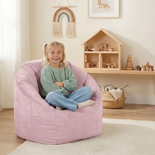 Big Joe Milano Plush Desert Rose Beanbag Chair