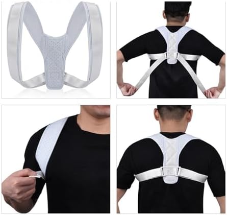 Healeved Adjustable Posture Corrector Belt for Back Support and Spine Alignment Breathable Back Brace for Men and Women Invisible Comfortable Spine Straightener for All-Day Wear
