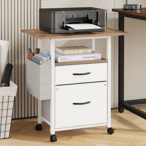 GYIIYUO 2 Drawer File Cabinet 24''W, Mobile Filing Cabinet, Printer Stand