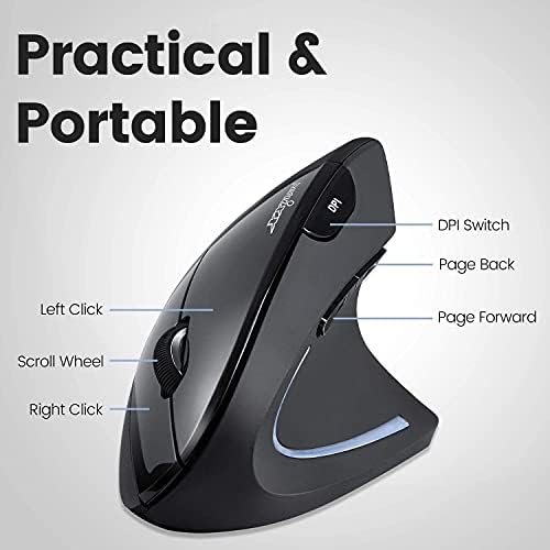 Perixx Ergonomic Bundle PERIBOARD-612 Wireless Ergonomic Keyboard with PERIMICE-713 Wireless Vertical Mouse