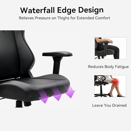 Gaming Chair - High Back Ergonomic Computer Chair with Lumbar Support, Video Game Chair-4D Adjustable Armrests,170° Reclining & 320lb Capacity,Game Chair for Home