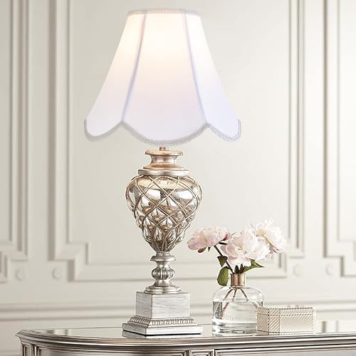 GO&SO Lamp Shades 1Pc,6" x 13" x 10.6",Bell Lamp Shade,White Petals