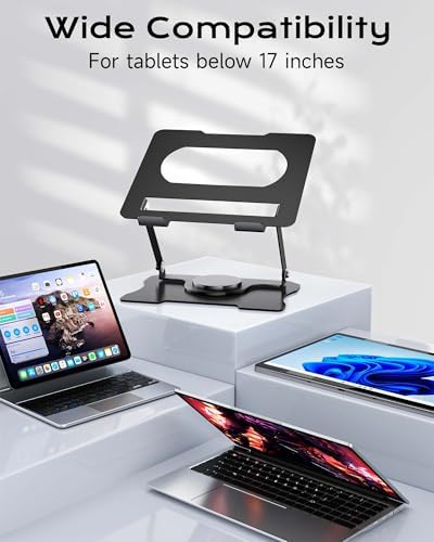 Ergonomic Computer Stand for Desk, Adjustable Height Laptop Stand, Notebook Mount Holder Compatible with 10-15.6 Inch Laptops, Tablets