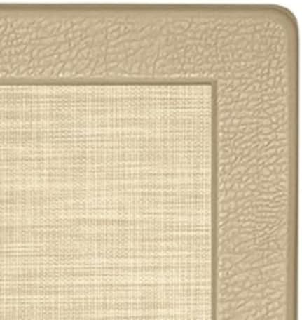 PowerSellerUSA Anti-Fatigue Clarke Comfort Floor Mat, Non-Slip Cushioned Standing Mat, ECO PVC Foam, Easy to Clean, for Kitchen, Bathroom, Living Room & Office Standing Desk, 18" x 30", Tan