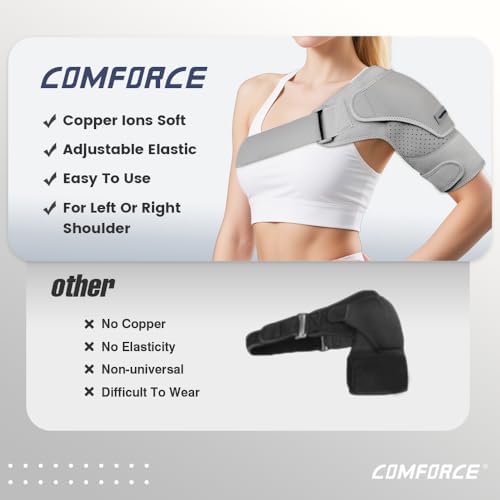 Copper Rotator Cuff Brace for Women&Men, Detachable Shoulder Brace