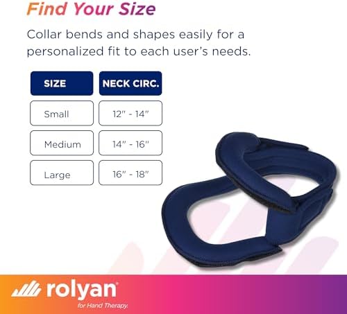 Rolyan Adjustable Frame Cervical Collar, Soft Neck Brace, 12"-14", Small