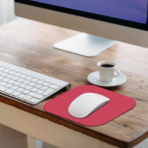 Mini Mouse Pad, 6x6 Inches, Waterproof Non-Slip Rubber Base, for Laptop, Keyboard Tray, Wireless Mouse, Home, Office, Travel (red)