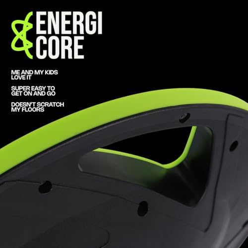 Energi Core Balance Board for Standing Desk and Core Workout - Anti-Slip Surface - Black, Green
