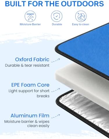 Sportneer Sitting Pad for Kids, Lightweight Waterproof Folding Seat Pad, Portable Camping Cushion for Hiking, Picnics, Outdoor Adventures