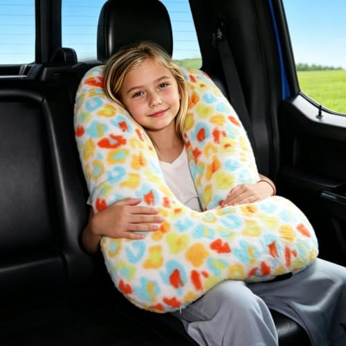 Atablyn Neck Pillow for Kids & Adults with Double Head and Neck Support, Ergonomic Travel Pillow for Any Sleeping Position on Airplane, Car Rides and Home