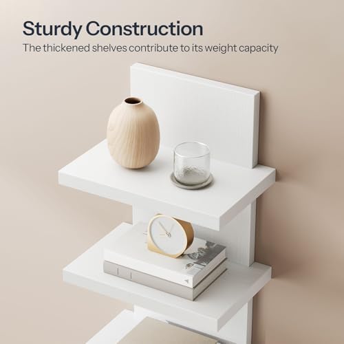 HOOBRO 5 Tier Wall Shelf Unit for Storage, 2 Pack Floating Shelves for Wall