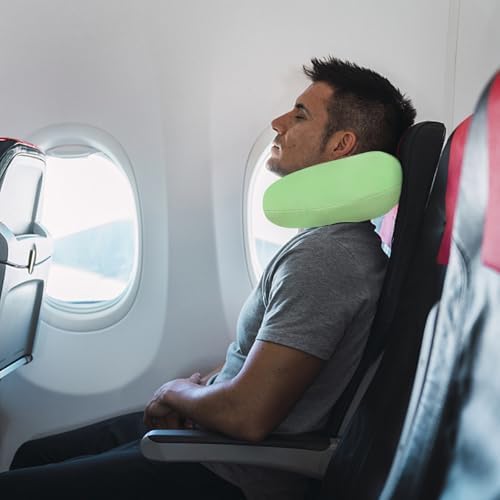 Neck Pillow for Travel U Shape Memory Foam Pillows, Green