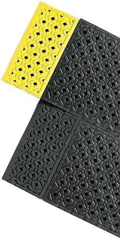 NoTrax 406 Razorback™ Ribbed Anti-Fatigue Mat, 2' X 6' Black/Yellow