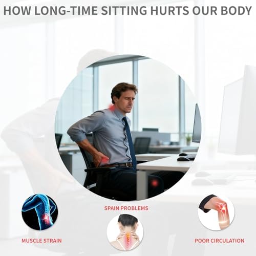 Ergonomic Wooden Balance Board, Anti-Fatigue Wobble Board, Anti-Slip Balance Board with PU Cushioned Top, Standing Desk Mats, Rocker Board, Office Accessories, Blue