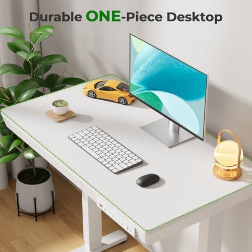 35" Electric Standing Desk with Drawer, 4 Lockable Wheels