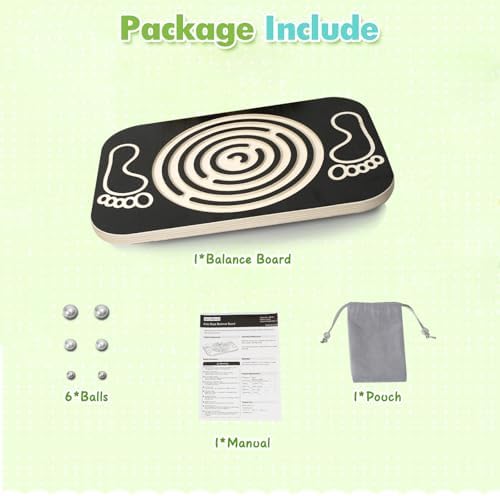 Balance Board Maze for Kids, 17.5 IN Toddlers Wobble Board for Training