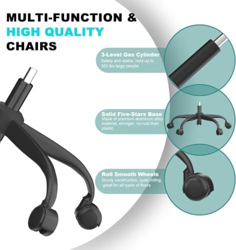 Mimoglad Office Chair, High Back Ergonomic Desk Chair with Adjustable Lumbar Support and Headrest, with flip-up Armrests for Guitar Playing, 5 Years Warranty (Modern, Vivid Yellow(Black Frame))