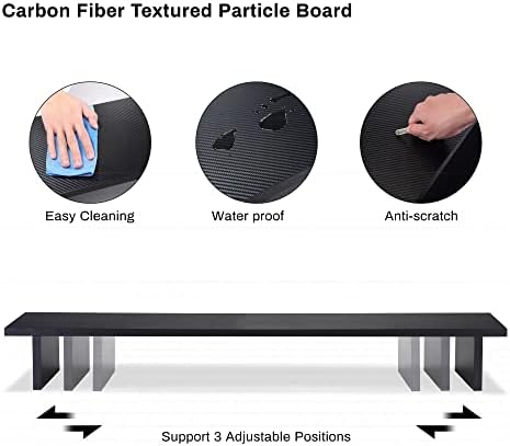 EUREKA ERGONOMIC Dual Monitor Stand Adjustable Carbon Fiber