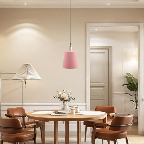 MY MIRONEY 2PCS Pink Barrel Metal Lampshade, 5.04" Height