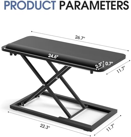 Adjustable Keyboard Riser for Desk with Wrist Rest Keyboard and Mouse Stand