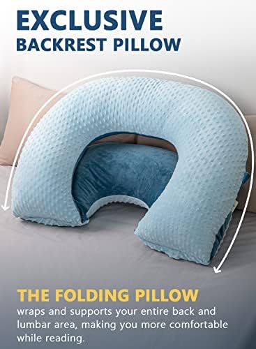 INSEN Reading Pillow, Back Pillow for Sitting in Bed and Couch, Gaming Pillow for Adults, Sit Up Support for Bed