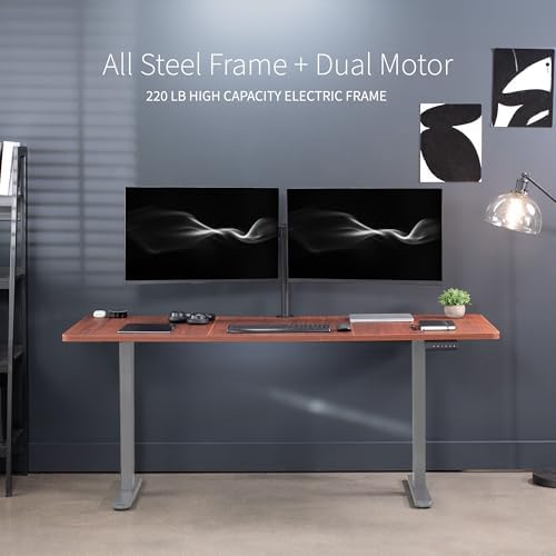 VIVO Dark Walnut 71 x 30 in Standing Desk, DESK-KIT-E2G7D