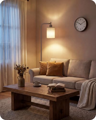 Dimmable Floor Lamp for Living Room with Remote & 10W Bulb