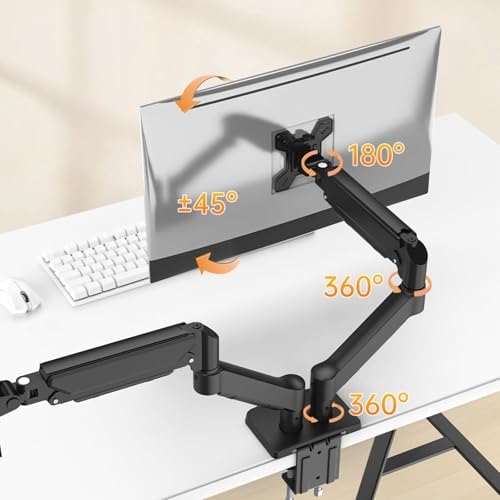 Heavy Duty Dual Monitor Arm Desk Mount Gas Spring for 13-32 Inch Screens