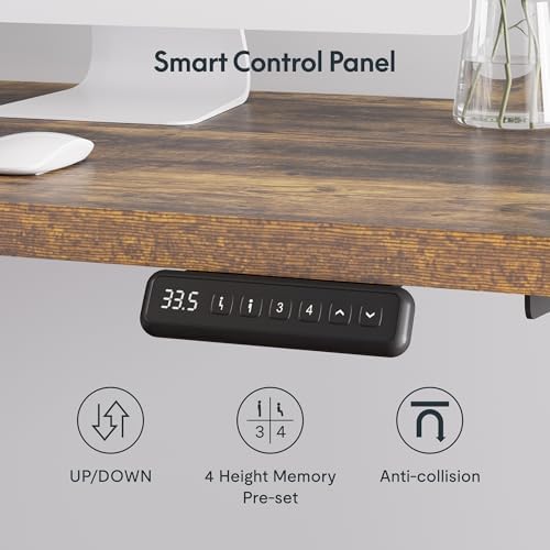 SANODESK 71x63 Electric L-Shaped Corner Standing Desk with 4 Drawers