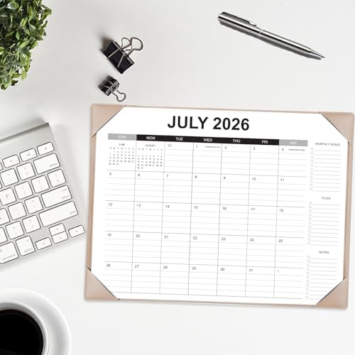 Desk Calendar 2026-2027 with Desk Mat – 22" x 17" Large Desk Pad Calendar Runs from July 2026 to December 2027, Office Supplies Desktop Monthly Calendar for Home & Office