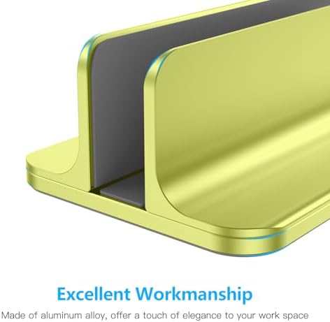 OMOTON Vertical Laptop Stand Holder, Adjustable Dock for MacBook, Citron