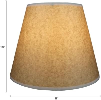 FenchelShades.com Lampshade 6" Top Diameter x 10" Bottom Diameter x 8" Slant Height 6x10x8" with Spider Attachment Diameter 0.4 Inch for Lamps with a Harp (Paper Onion Skin Natural)