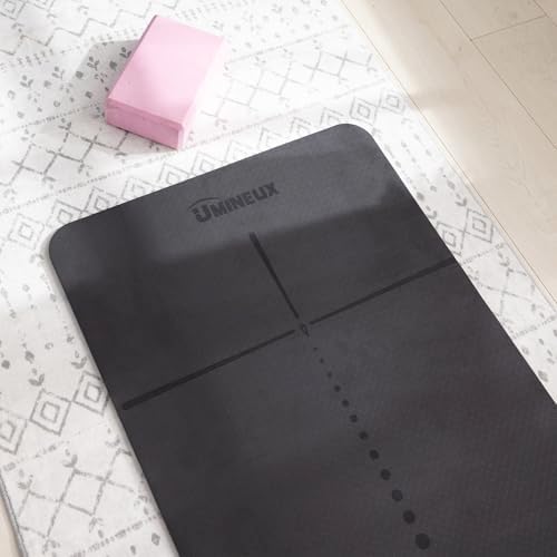 UMINEUX Yoga Mat Extra Thick 1/3'' & 2/5" Non Slip Yoga Mats for Women Eco Friendly TPE Fitness Exercise Mat with Carrying Sling & Storage Bag