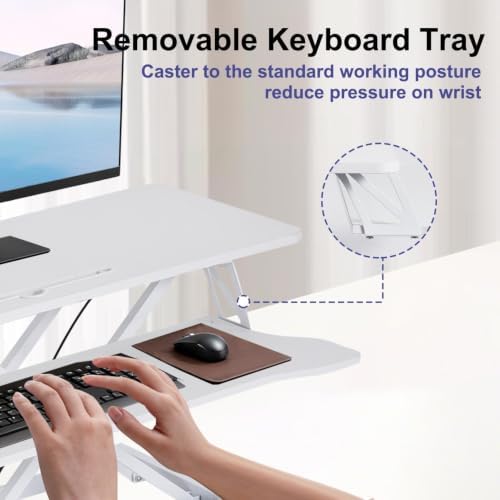 38-inch Standing Desk Converter, Height Adjustable 5.9-18.9in