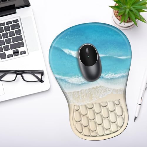 YIWEI Ergonomic Mouse Pad with Wrist Rest for Carpal Tunnel Pain Relief