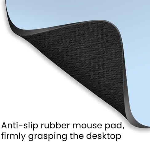 Small Mouse Pad 6 x 8 Inch, Horizontal and Vertical Flexible use. Great for Traveling, Wireless laptops, Keyboard Trays, Offices, etc. (Blue)