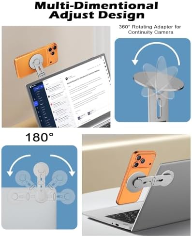 CloudValley Magnetic Phone Laptop Holder Mount, Foldable Hidden Stand
