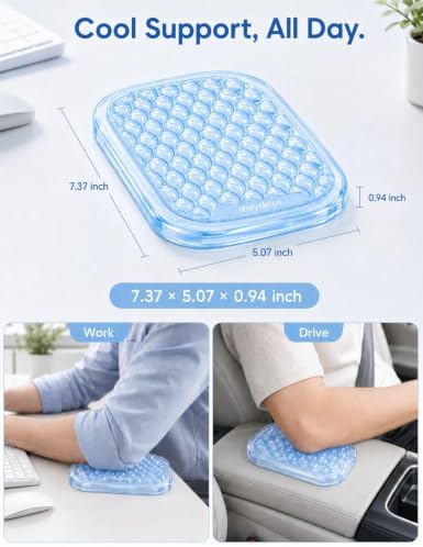 Vaydeer Clear Gel Elbow Pad for Desk, Ergonomic Arm Rest Cushion