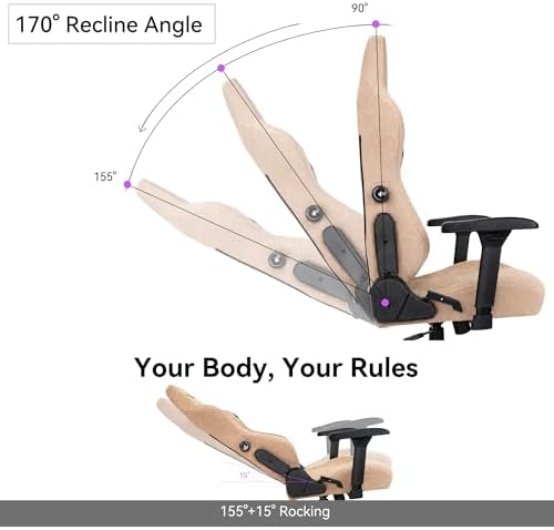 Gaming Chair - High Back Ergonomic Computer Chair with Lumbar Support, Video Game Chair-4D Adjustable Armrests,170° Reclining & 320lb Capacity,Fabric,Desert Yellow