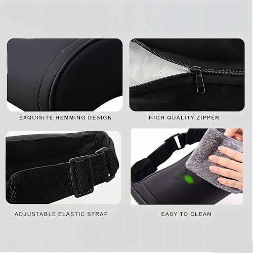 Car Headrest Neck Pillow Support Ergonomic, with Valve Stem Covers Accessory for Driving Seat Fatigue Relief Compatible with Model S X 3 Y & Cybertruck - 2 Pieces