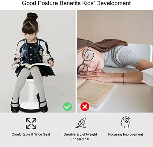 GIANTEX Wobble Stools for Classroom Seating, Wiggle Stool with Adjustable Height, 24" Active Learning Stool, Sitting Balance Chair for School, Office Stand Up, Flexible Seating Wobble Chair (White)