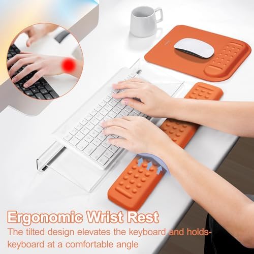 MOSISO Keyboard Stand&Wrist Rest Support for Keyboard &Mouse Pad Set