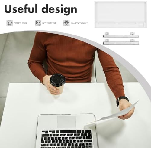 jojofuny 1 Set of Keyboard Tray Under Desk, Keyboard Sliding Tray Under Desk, Keyboard Drawer Slide Tray, Keyboard Shelf, for Home and Office