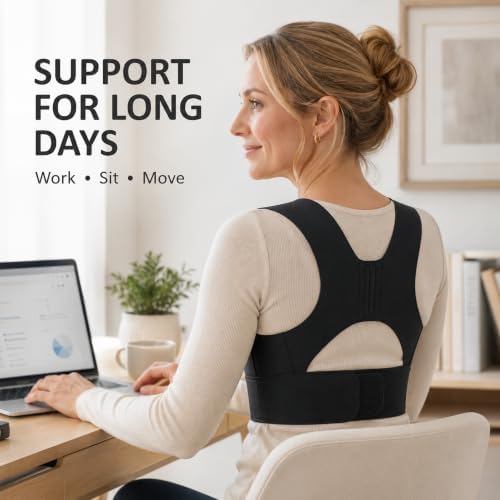 Posture Corrector, Adjustable Upper Back Support Brace, One Size