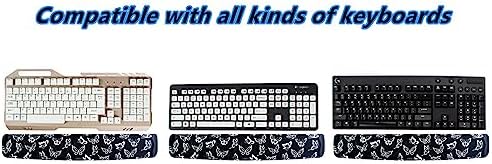BRILA Keyboard Wrist Rest Support Cushion Pad for Computer, Laptop, Office Work, PC Gaming - Memory Foam Gel with Massage Holes Design - Non-Slip Easy Typing Wrist Pain Relief