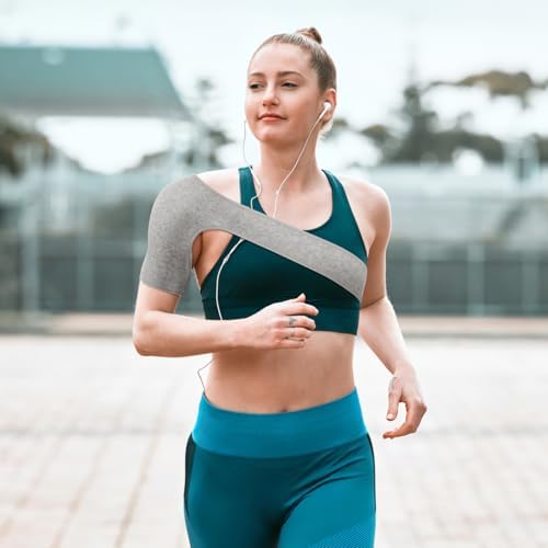 YARNOW Shoulder Brace for Men Women, M, Adjustable Support Sleeve Compression Rotator Cuff Wrap