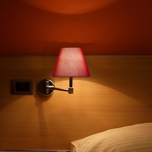 GO&SO Small Mini Lamp Shades Set of 2,5"×9"×6.4" Burgundy Bell Shade Replac