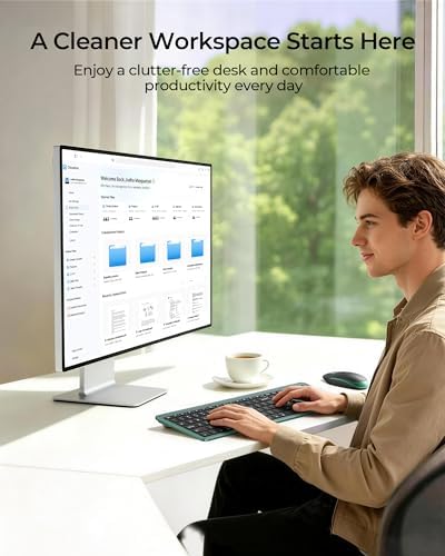 seenda Rechargeable Wireless Keyboard and Mouse Combo, Dark Green